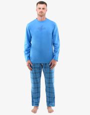 Pánske dlhé pyžamo 79135P GINA atlantic-tm. šedá