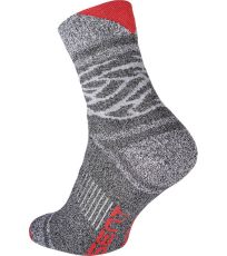Unisex ponožky OWAKA Assent šedá/červená