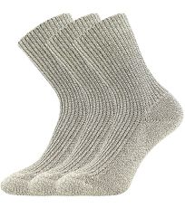 Silné teplé ponožky - 3 páry Kleť Boma béžová