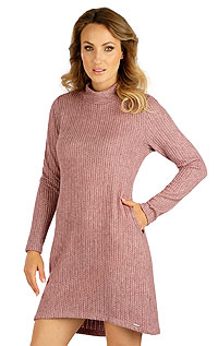 Dámske pletené šaty 7D027 LITEX fialovo šedá