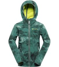 Detská softshell bunda HOORO ALPINE PRO myrtle