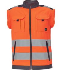 Pánska HI-VIS pracovná bunda MAX VIVO HV Cerva oranžová