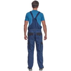 Pánske pracovné nohavice s trakmi MAX SUMMER Cerva modrá/čierna