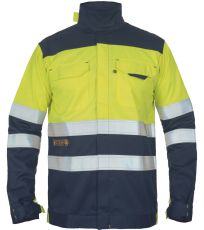 Multinormná bunda HI-VIS z nehorľavej bavlny RIDE FR HV Cerva žltá/navy