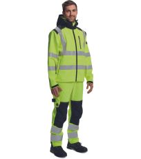 Softshellová bunda HI-VIS KNOXFIELD HVPS Cerva žltá