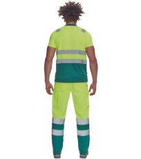 Pánske HI-VIS tričko MONZON Cerva žltá/zelená