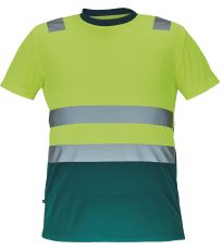 Pánske HI-VIS tričko MONZON Cerva žltá/zelená