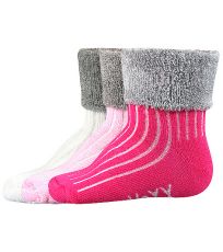 Dojčenské froté ponožky - 3 páry Lunik Voxx mix A - holka