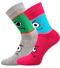 Detské obázkové ponožky - 2 páry Tlamik Boma mix B - holka